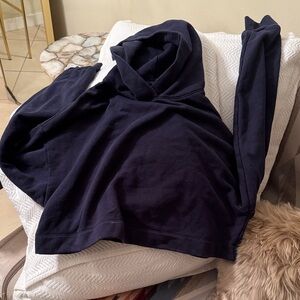 ALO Yoga Deep Blue Cropped Hoodie